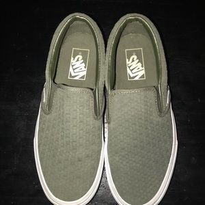 vans asher olive green